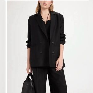 NEW Chic Lioness La Quinta Double Breasted Black Blazer Fully Lined Sz XS